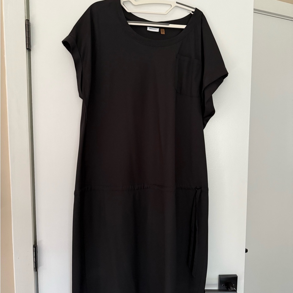 DKNYC Classic Black Midi Dress
